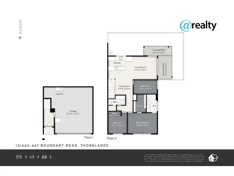 Floorplan of Homely townhouse listing, 13/445-447 Boundary Road, Thornlands QLD 4164
