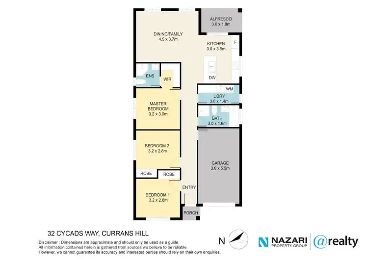 Floorplan of Homely house listing, 32 Cycads Way, Currans Hill NSW 2567