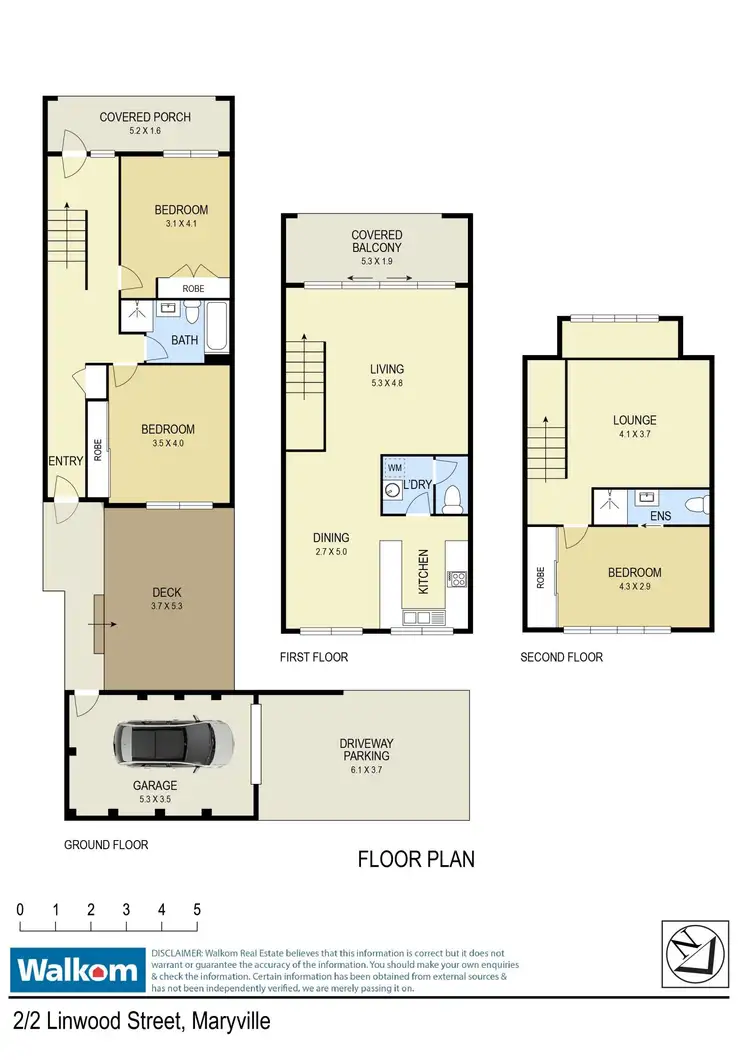 Floorplan of Homely townhouse listing, 2/2 Linwood Street, Maryville NSW 2293
