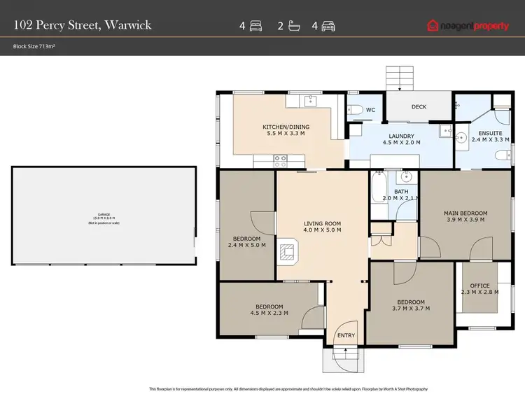 Floorplan of Homely house listing, 102 Percy Street, Warwick QLD 4370