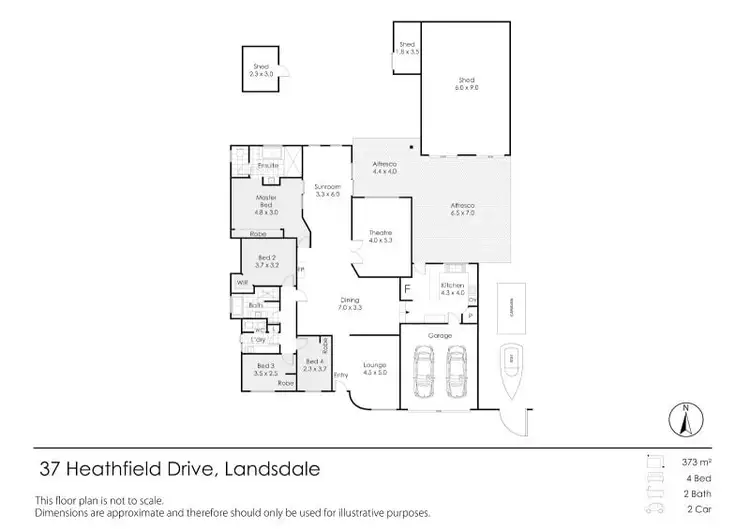 Floorplan of Homely house listing, 37 Heathfield Drive, Landsdale WA 6065