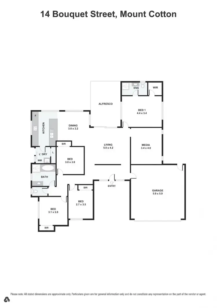 Floorplan of Homely house listing, 14 Bouquet Street, Mount Cotton QLD 4165