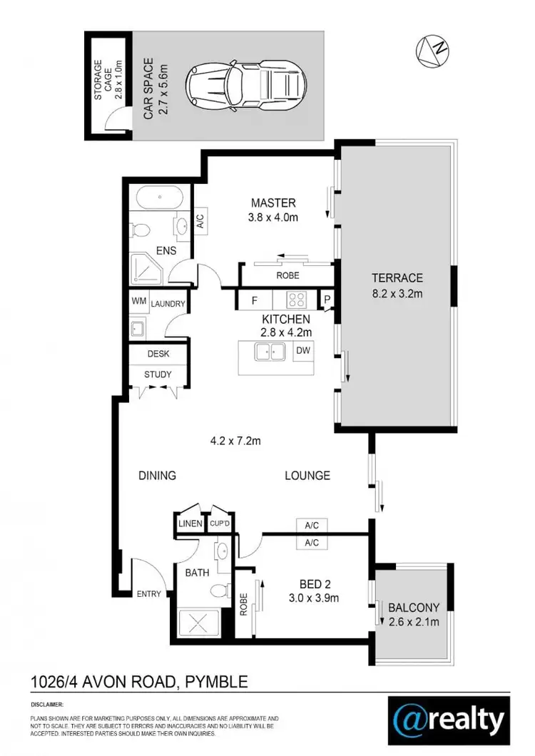 Floorplan of Homely apartment listing, 1026/4 Avon Road, Pymble NSW 2073