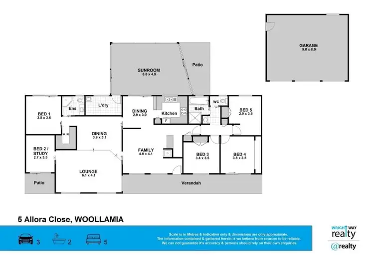 Floorplan of Homely house listing, 5 Allora Close, Woollamia NSW 2540