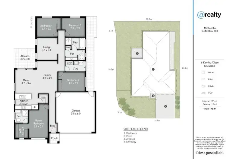 Floorplan of Homely house listing, 6 Kambu Close, Karalee QLD 4306