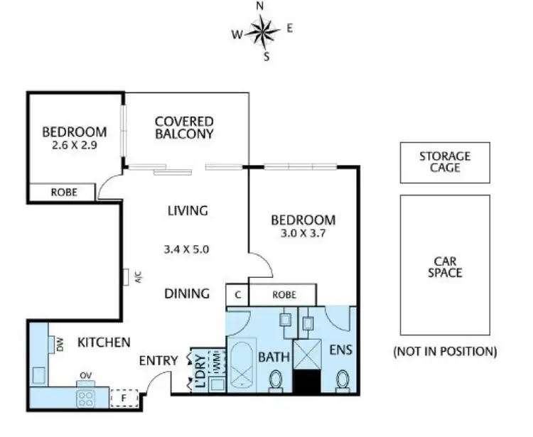 Floorplan of Homely unit listing, 202/82 Hawdon Street, Heidelberg VIC 3084