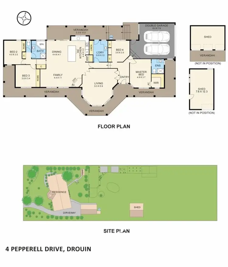 Floorplan of Homely house listing, 4 Pepperell Drive, Drouin VIC 3818