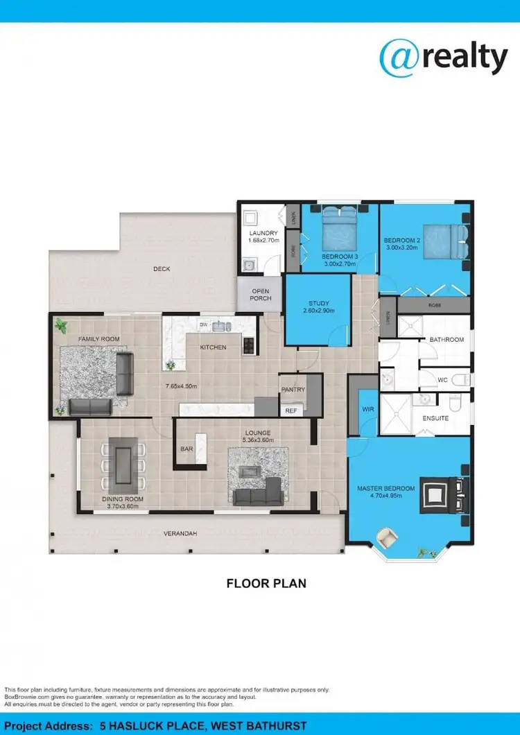 Floorplan of Homely house listing, 5 Hasluck Place, West Bathurst NSW 2795