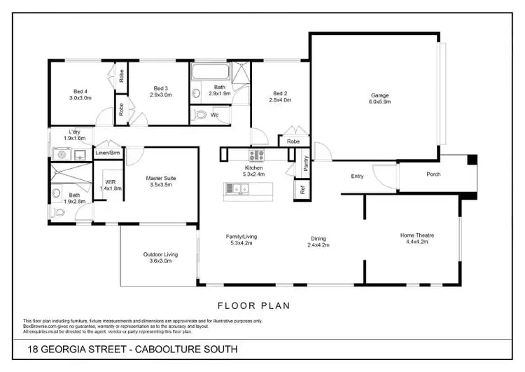 Floorplan of Homely house listing, 18 Georgia Street, Caboolture South QLD 4510