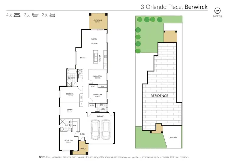 Floorplan of Homely house listing, 3 Orlando Place, Berwick VIC 3806