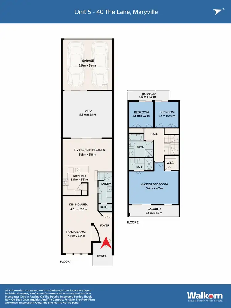 Floorplan of Homely townhouse listing, 5/40 The Lane, Maryville NSW 2293
