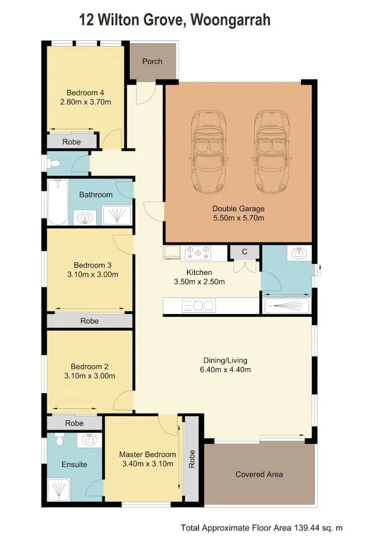 Floorplan of Homely house listing, 12 Wilton Grove, Woongarrah NSW 2259