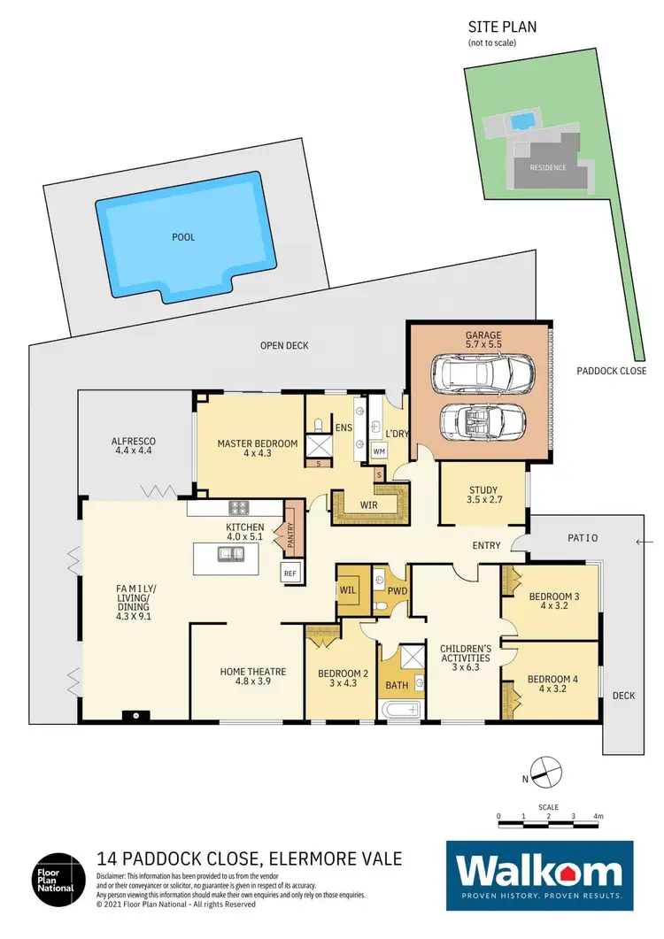Floorplan of Homely house listing, 14 Paddock Close, Elermore Vale NSW 2287