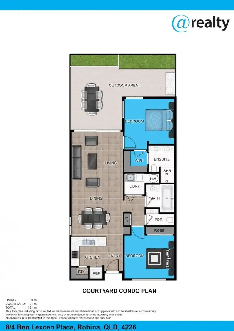 Floorplan of Homely unit listing, 8/4 Ben Lexcen Place, Robina QLD 4226