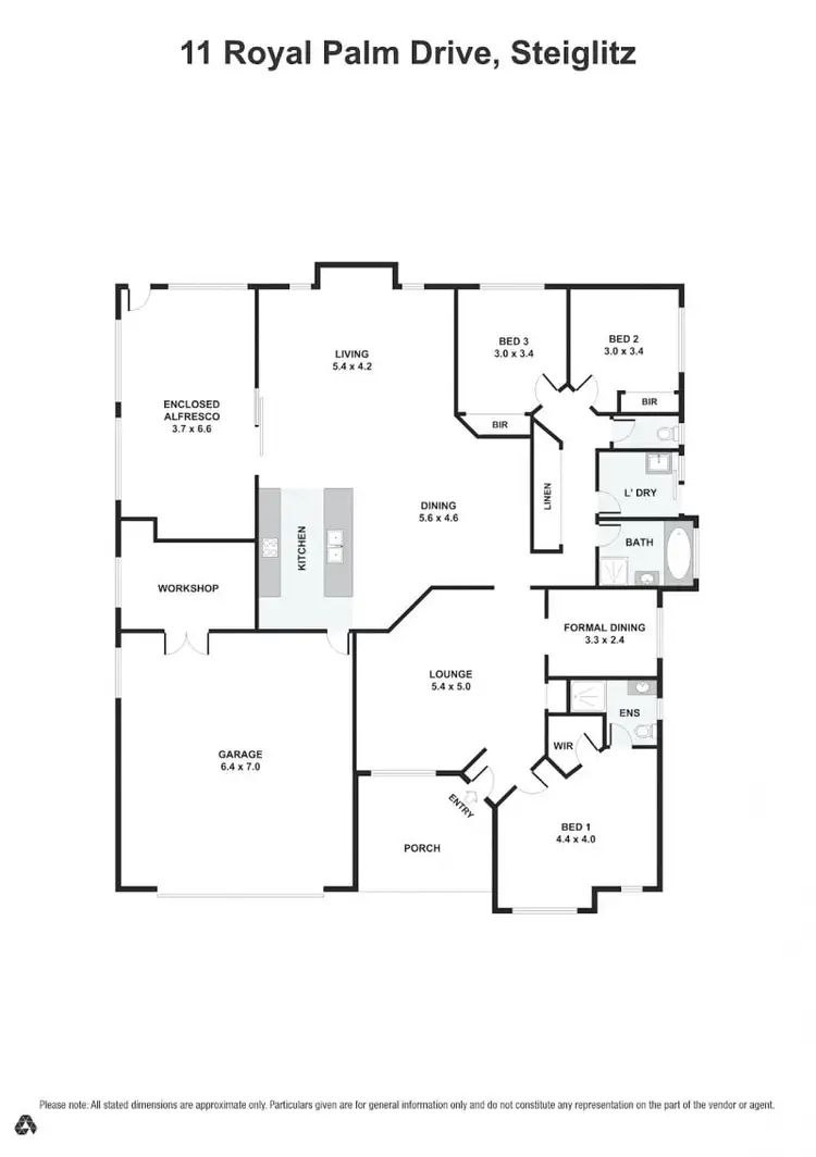 Floorplan of Homely house listing, 11 Royal Palm Drive, Steiglitz QLD 4207