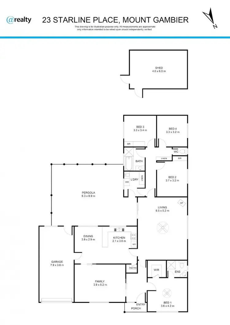 Floorplan of Homely house listing, 23 Starline Place, Mount Gambier SA 5290