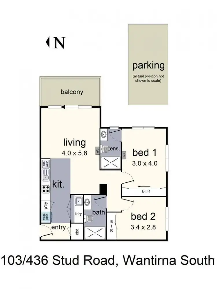 Floorplan of Homely apartment listing, 103/436 Stud Road, Wantirna South VIC 3152
