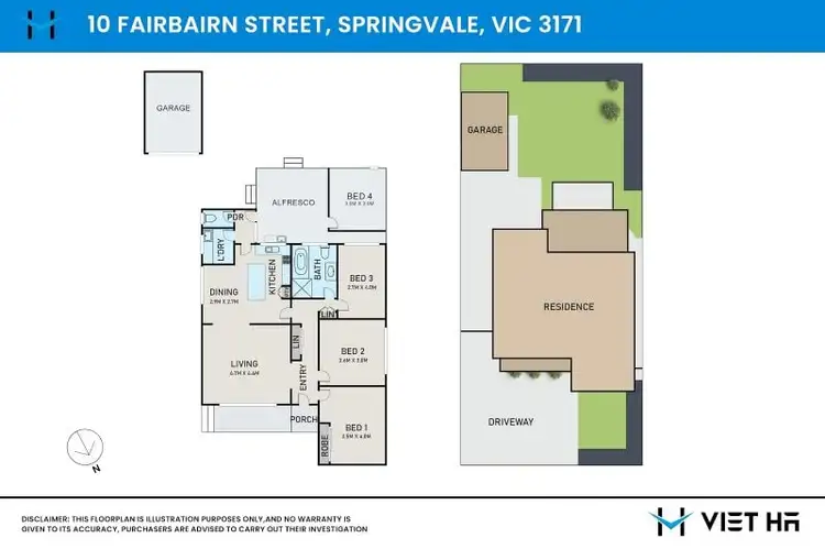 Floorplan of Homely house listing, 10 Fairbairn Street, Springvale VIC 3171