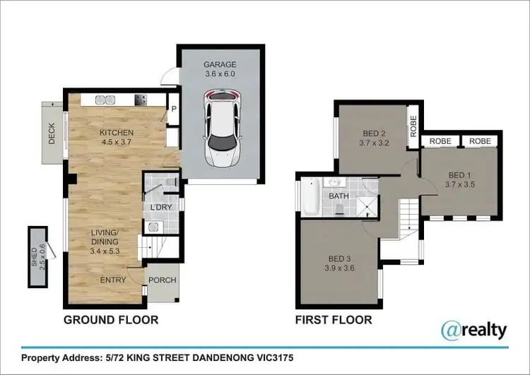Floorplan of Homely townhouse listing, 5/72 King Street, Dandenong VIC 3175