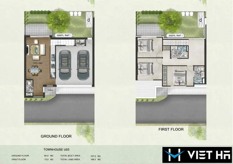 Floorplan of Homely townhouse listing, 3/15 Maple Street, Springvale VIC 3171