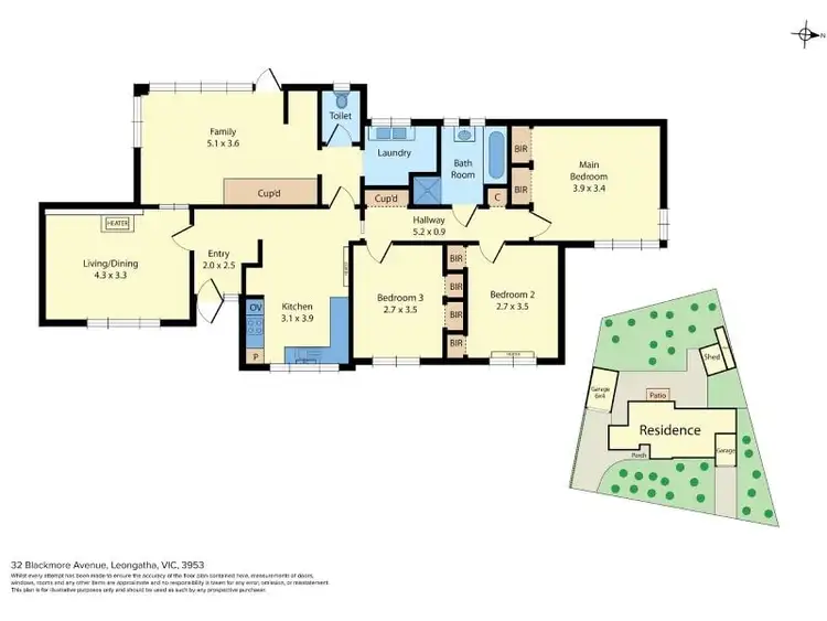 Floorplan of Homely house listing, 32 Blackmore Avenue, Leongatha VIC 3953