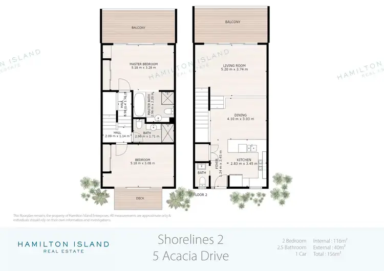 Floorplan of Homely apartment listing, Shorelines 2/5 Acacia Drive, Hamilton Island QLD 4803