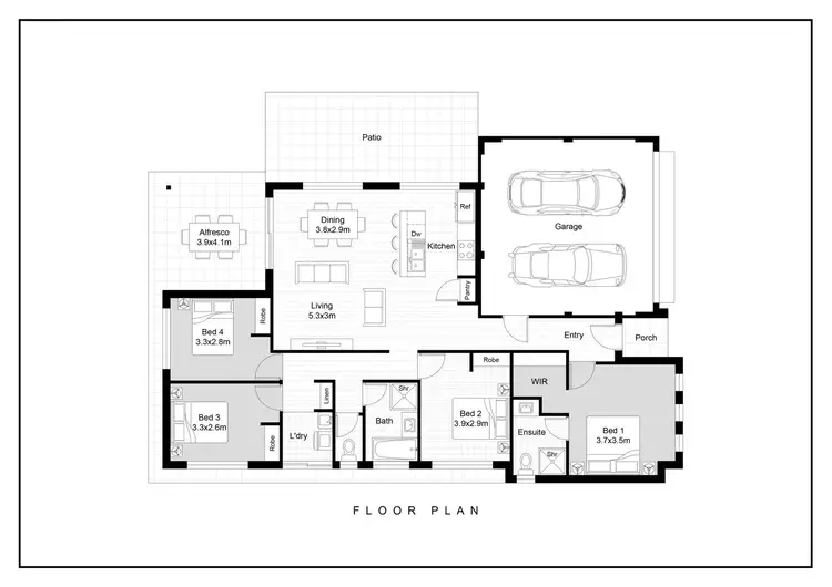 Floorplan of Homely house listing, 14 Bonnard Crescent, Ashby WA 6065
