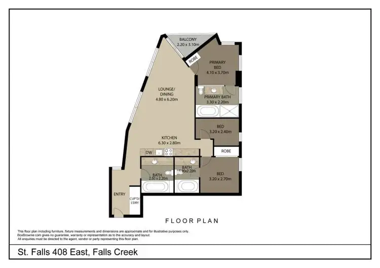 Floorplan of Homely apartment listing, 408/17 Bogong High Plains Road, Falls Creek VIC 3699