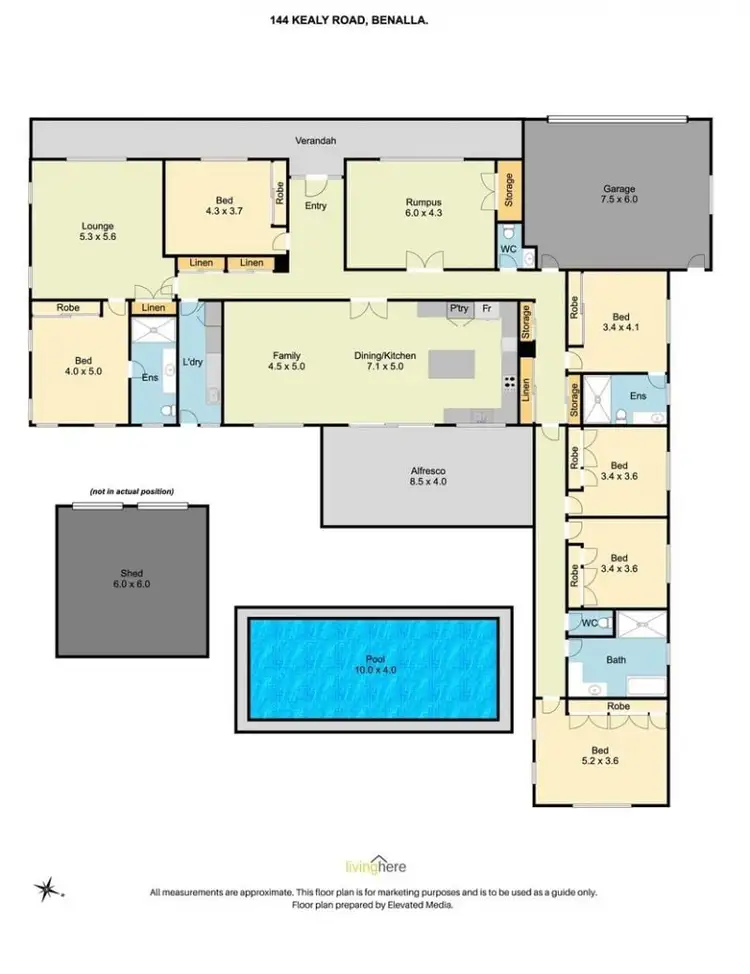 Floorplan of Homely house listing, 144 Kealy Road, Benalla VIC 3672
