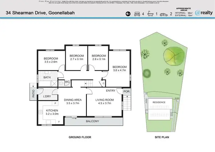 Floorplan of Homely house listing, 34 Shearman Drive, Goonellabah NSW 2480