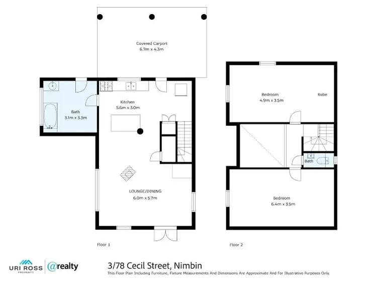 Floorplan of Homely house listing, 3/78 Cecil Street, Nimbin NSW 2480