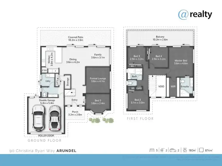 Floorplan of Homely house listing, 90 Christina Ryan Way, Arundel QLD 4214