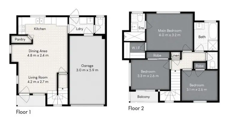 Floorplan of Homely townhouse listing, 1/105 Mount Cotton Road, Capalaba QLD 4157