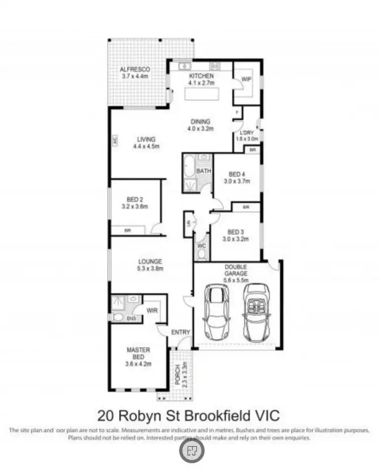 Floorplan of Homely house listing, 20 Robyn Street, Brookfield VIC 3338