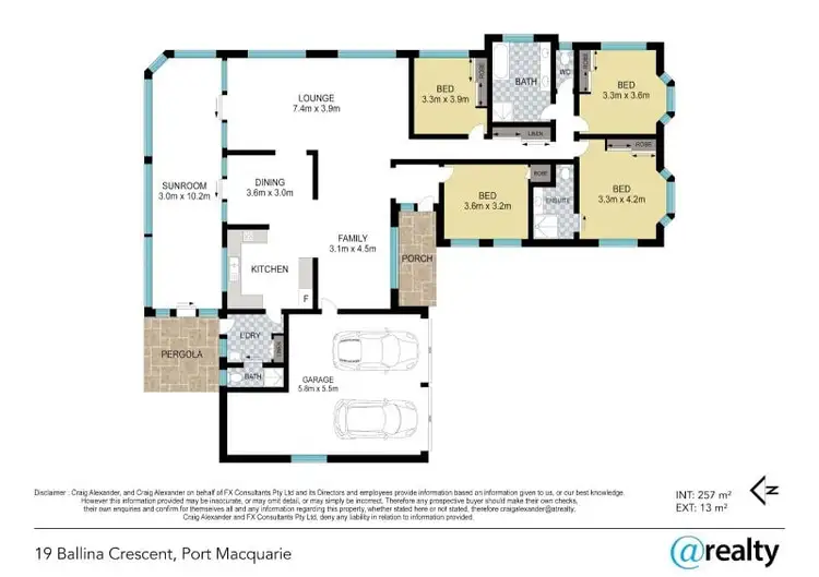 Floorplan of Homely house listing, 19 Ballina Crescent, Port Macquarie NSW 2444