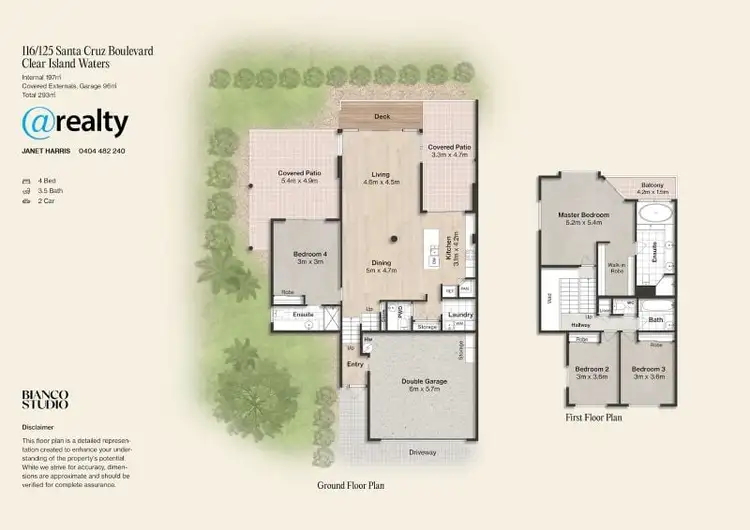 Floorplan of Homely townhouse listing, 116/125 Santa Cruz Boulevard, Clear Island Waters QLD 4226