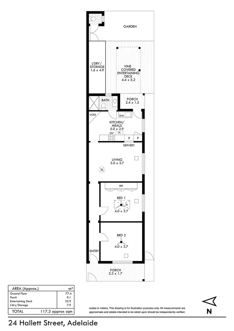Floorplan of Homely house listing, 24 Hallett St, Adelaide SA 5000