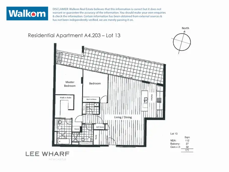 Floorplan of Homely apartment listing, 203/15 Honeysuckle Drive, Newcastle NSW 2300