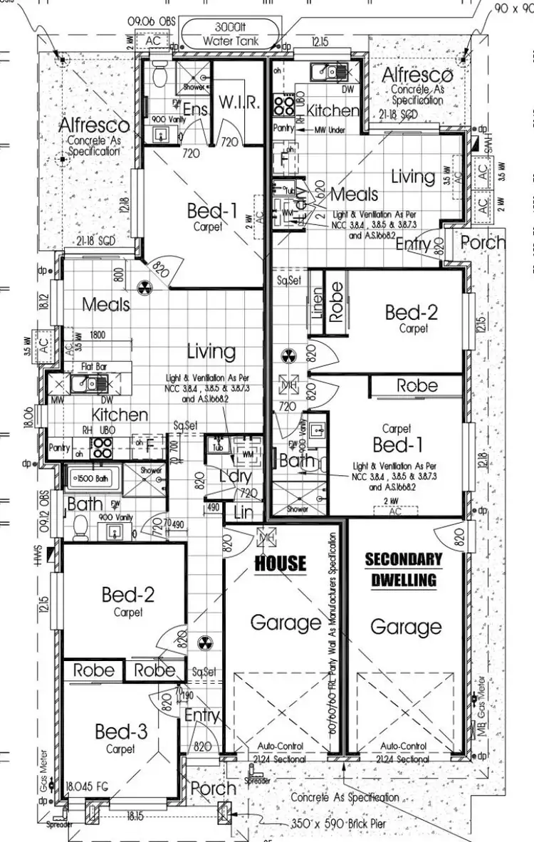 Floorplan of Homely semi-detached listing, 1&2/5 Wetland View, Cessnock NSW 2325