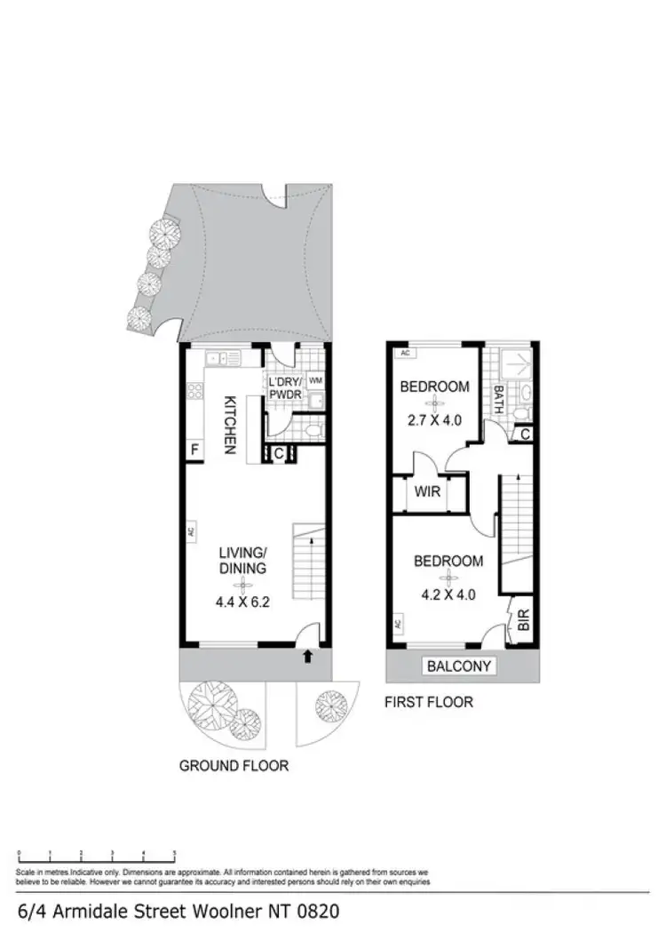 Floorplan of Homely townhouse listing, 6/4 Armidale Street, Stuart Park NT 820