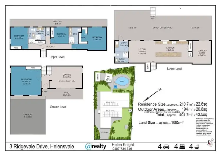 Floorplan of Homely house listing, 3 Ridgevale Drive, Helensvale QLD 4212