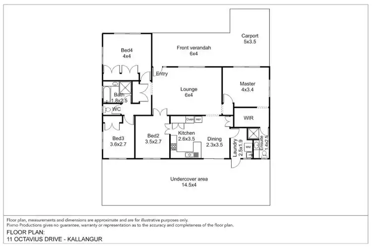 Floorplan of Homely house listing, 11 Octavius Drive, Kallangur QLD 4503
