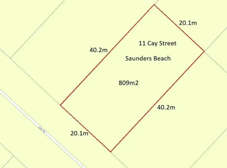 Floorplan of Homely land listing, 11 Cay Street, Saunders Beach QLD 4818