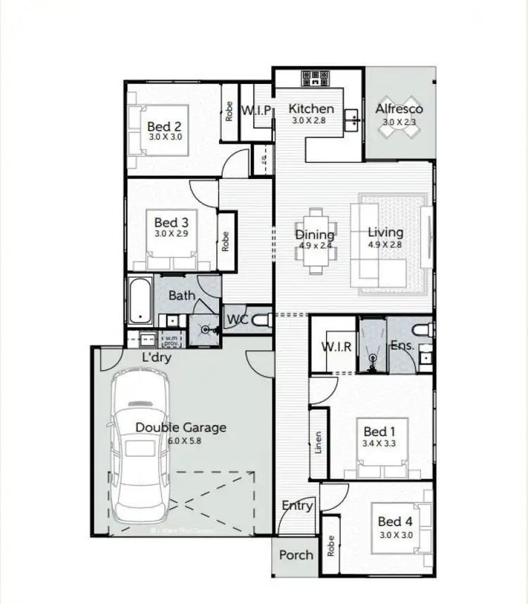 Floorplan of Homely house listing, 1 New Street, Deebing Heights QLD 4306