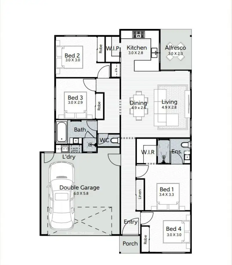 Floorplan of Homely house listing, 1 New Street, Deebing Heights QLD 4306