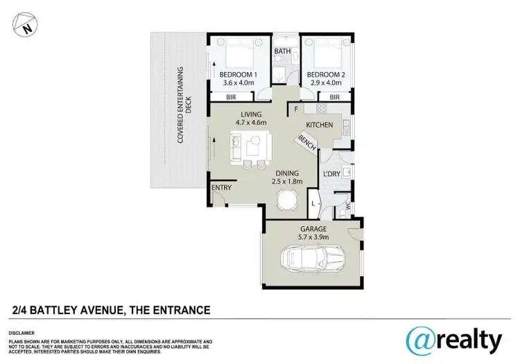 Floorplan of Homely villa listing, 2/4 Battley Avenue, The Entrance NSW 2261