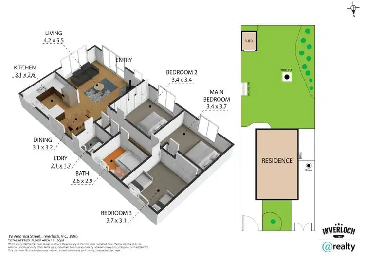 Floorplan of Homely house listing, 19 Veronica Street, Inverloch VIC 3996