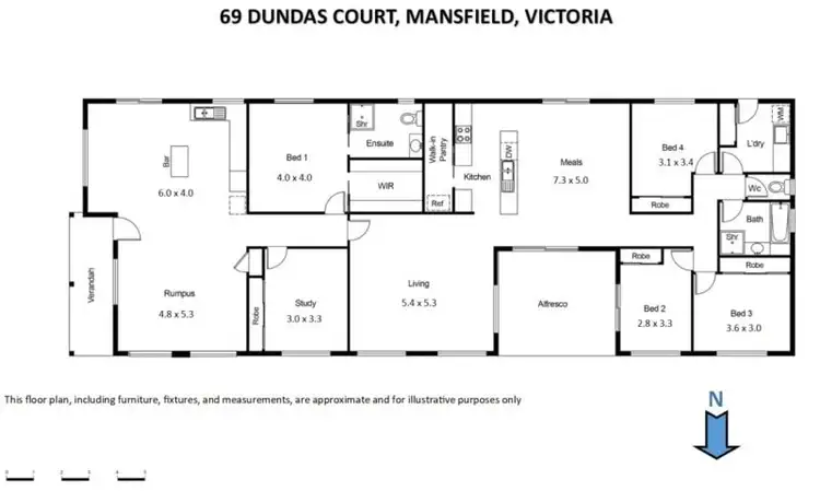 Floorplan of Homely rural property listing, 69 Dundas Court, Mansfield VIC 3722