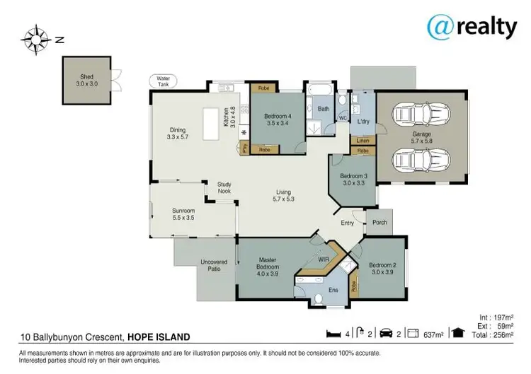 Floorplan of Homely house listing, 10 Ballybunyon Crescent, Hope Island QLD 4212