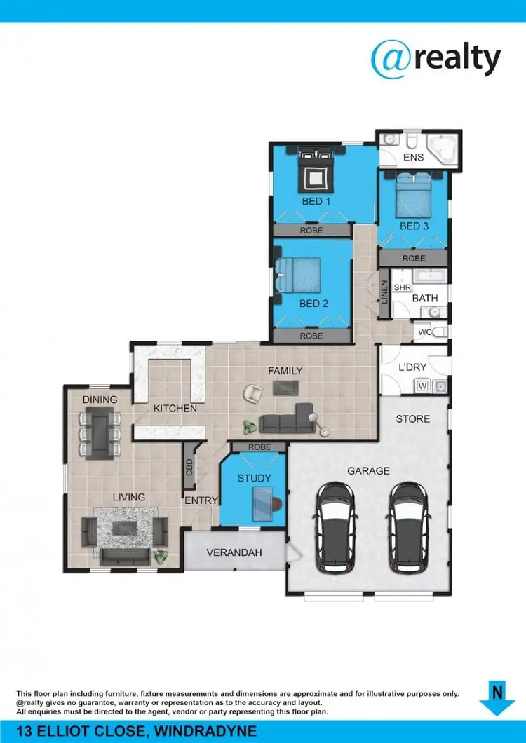Floorplan of Homely house listing, 13 Elliot Close, Windradyne NSW 2795